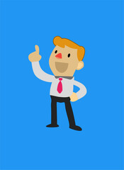 funny cartoon professional businessman
