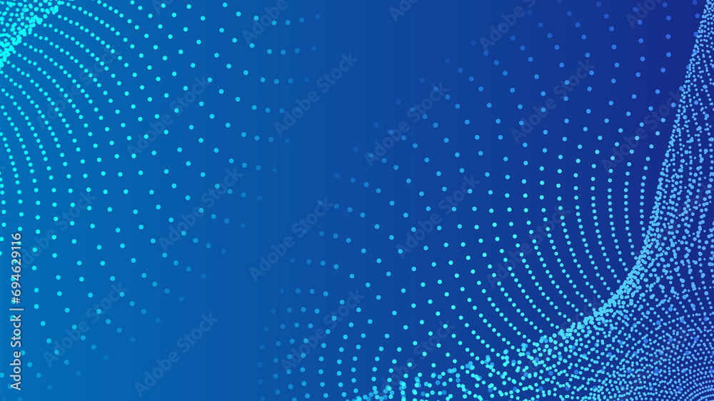 Wall mural blue particle sensor technology background