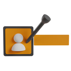 Election democracy 3d icon render clipart