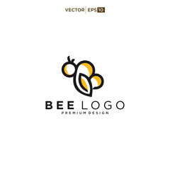 honey Bee animals logo icon vector illustration