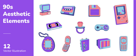 90s Aesthetic Elements