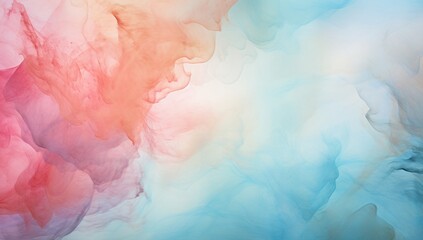 Abstract dreamy background with watercolor and alcohol ink with soft pastel colors - obrazy, fototapety, plakaty