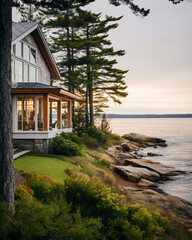 Fototapeta na wymiar Architector, house design, Acadia - Maine