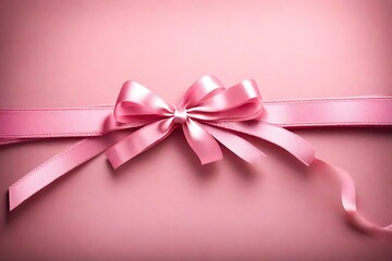 pink bow on a red background