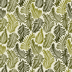 Stylized fern leaves seamless pattern, vector template - obrazy, fototapety, plakaty