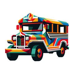 King of the Road: Dynamic Vector Collection Featuring the Iconic Philippine Jeepney