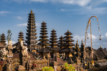 Pura Agung Besakih temple complex, Besakih, Bali, Indonesia. The most important Hindu temple in...