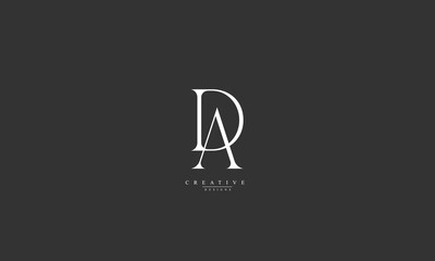 Alphabet letters Initials Monogram logo AD DA A D
