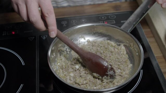 Cafe de paris butter cooking in a pan, perfect sauce for meats