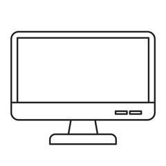 Outline Illustration of Monitor Vector Design