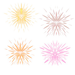 Obraz premium set of fireworks