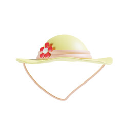 pamela hat for travel 3d illustration