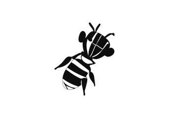 Africanized bee killer bee minimal style icon illustration design