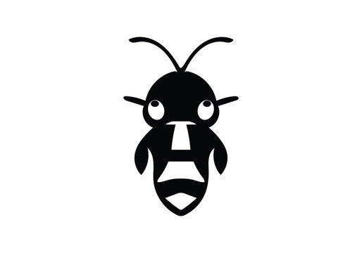 Africanized bee killer bee minimal style icon illustration design