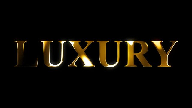 4k luxury text gold effect animation with black screen