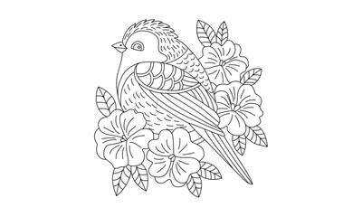 This is cute bird art design for kids.