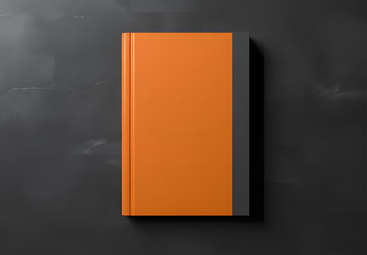 an orange and black book cover template ai generative