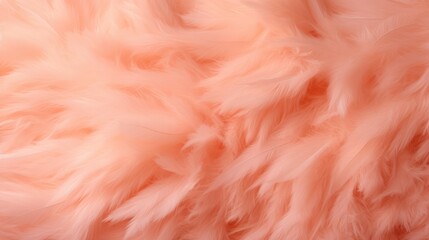 fluffy fur and feathers, abstract peach background conceptual color of 2024 Peach Fuzz. Floral background. Pantone color - obrazy, fototapety, plakaty