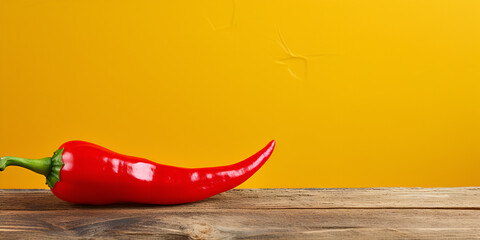 red hot chili peppers,Hot Red Chili on a Yellow Canvas