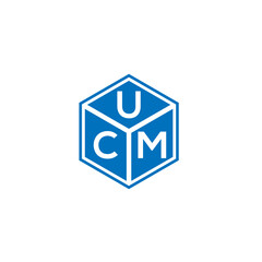 UCM letter logo design on white background. UCM creative initials letter logo concept. UCM letter design.
