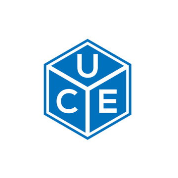 UCE letter logo design on white background. UCE creative initials letter logo concept. UCE letter design.
