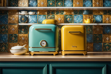 colorful-fridge-and-brass