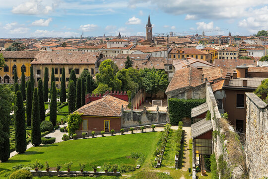 top view of Giusti garden in Verona