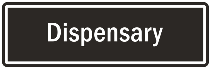 Marijuana dispensary sign and labels