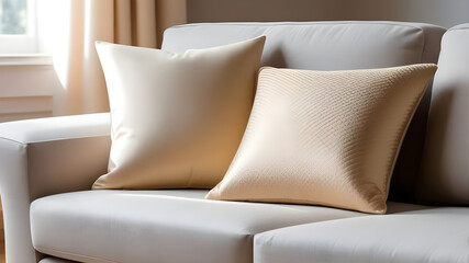 pillow sofa nordic style decorating. cosy comfort home interior design concept