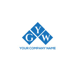 YGW letter logo design on white background. YGW creative initials letter logo concept. YGW letter design.
