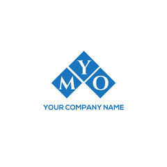 YMO letter logo design on white background. YMO creative initials letter logo concept. YMO letter design.
