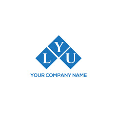 YLU letter logo design on white background. YLU creative initials letter logo concept. YLU letter design.
