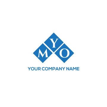 YMO letter logo design on white background. YMO creative initials letter logo concept. YMO letter design.
