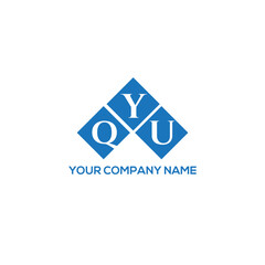 YQU letter logo design on white background. YQU creative initials letter logo concept. YQU letter design.
