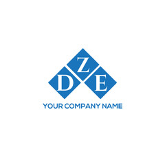 ZDE letter logo design on white background. ZDE creative initials letter logo concept. ZDE letter design.
