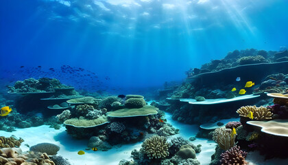 Fototapeta premium coral reef with fishes