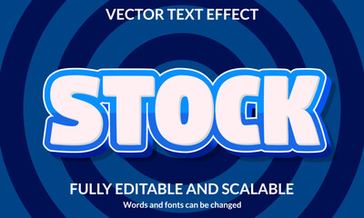 Stock 3D editable text effect typography vector template