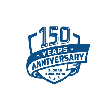150 years anniversary celebration design template. 150th anniversary logo. Vector and illustration.
