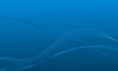 blue business lines wave curves smooth gradient abstract background