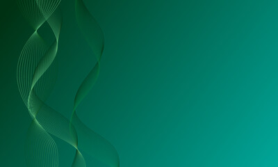 green business lines wave curves smooth gradient abstract background