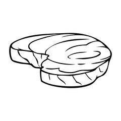 meat line vector illustration