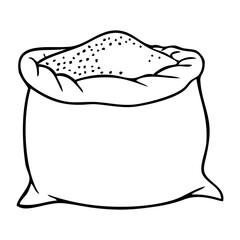 sack line vector illustration