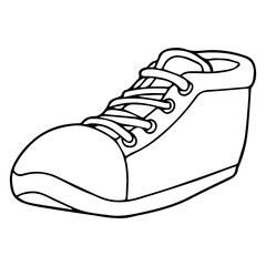shoe line vector illustration