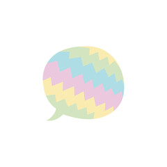 カラフルな幾何学模様の吹き出しセット