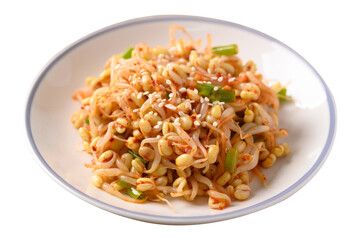 Spicy mung bean sprouts salad (Kongnamul Muchim), Korean food