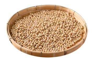 Soybean seed in bamboo basket