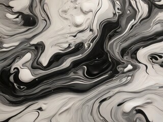 View of abstract fluid in monochrome pal Generative AI