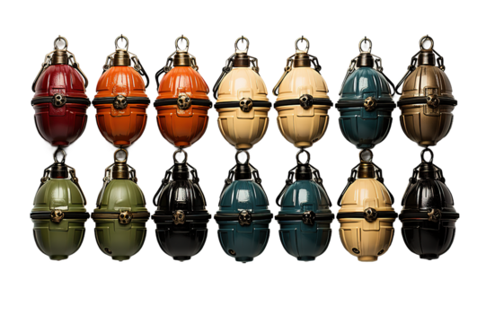 Grenade  isolated on PNG Background. Generative Ai.