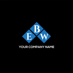 Fototapeta premium EBW letter logo design on white background. EBW creative initials letter logo concept. EBW letter design. 