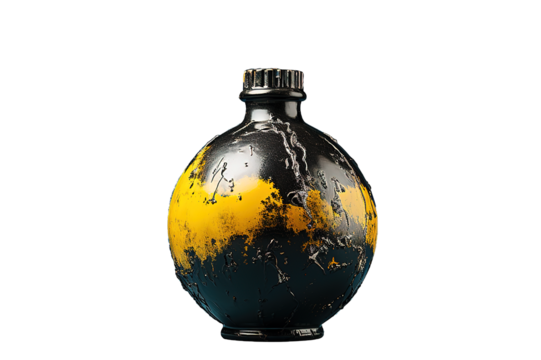 British No.36 Grenade isolated on PNG Background. Generative Ai.